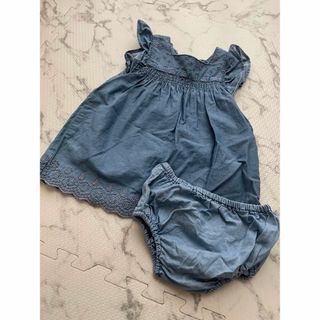 ザラキッズ(ZARA KIDS)のZARA ブルマ付きワンピース　9-12M(ワンピース)