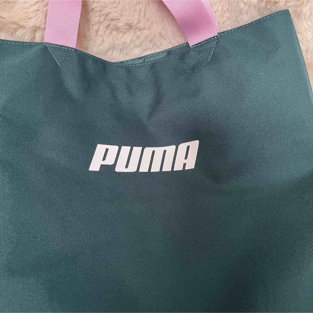 PUMA(プーマ)のPUMA グリーン×ピンク　トートバック レディースのバッグ(トートバッグ)の商品写真