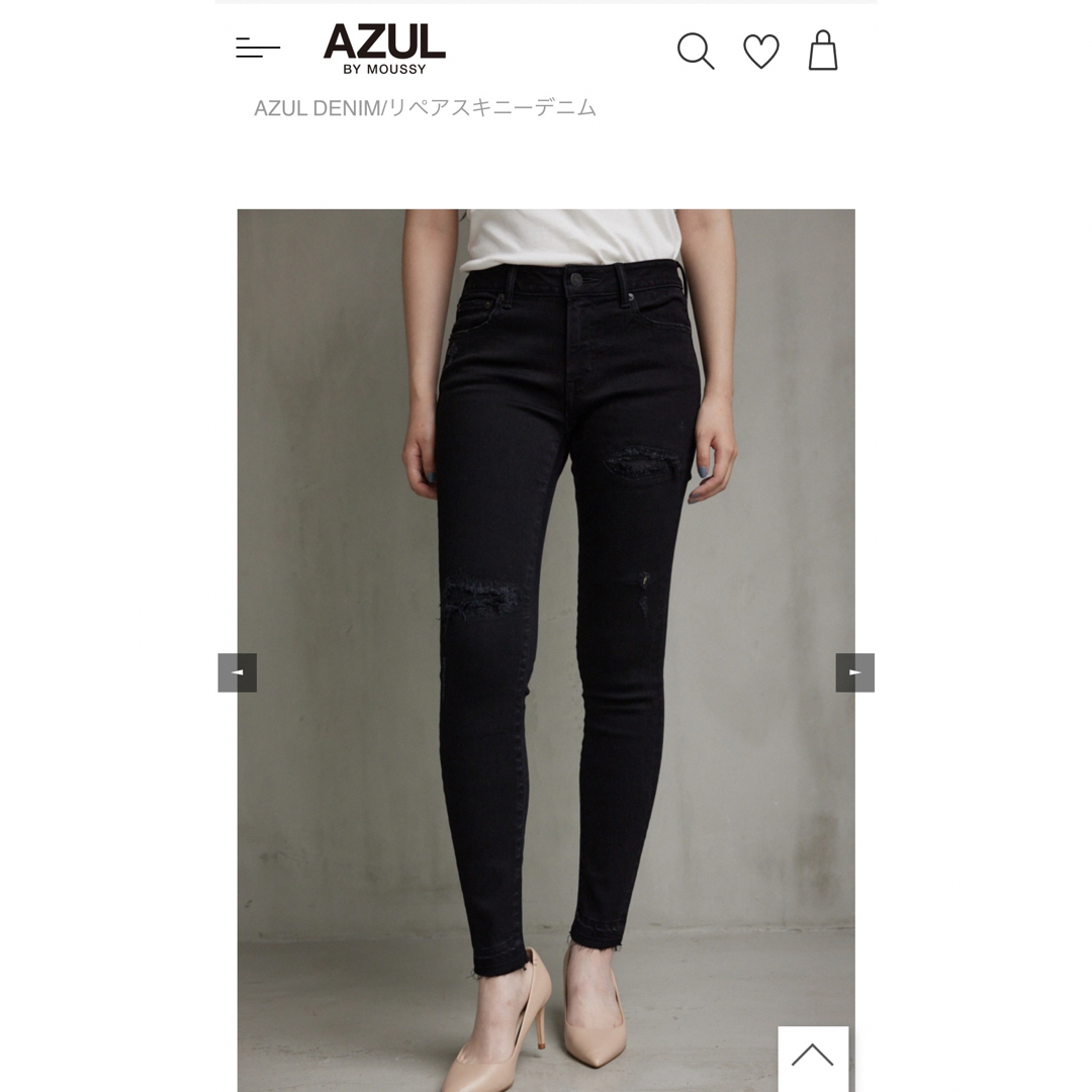 AZUL by moussy(アズールバイマウジー)の即購入OK【AZUL BY MOUSSY】スキニーデニム XSサイズ レディースのパンツ(スキニーパンツ)の商品写真