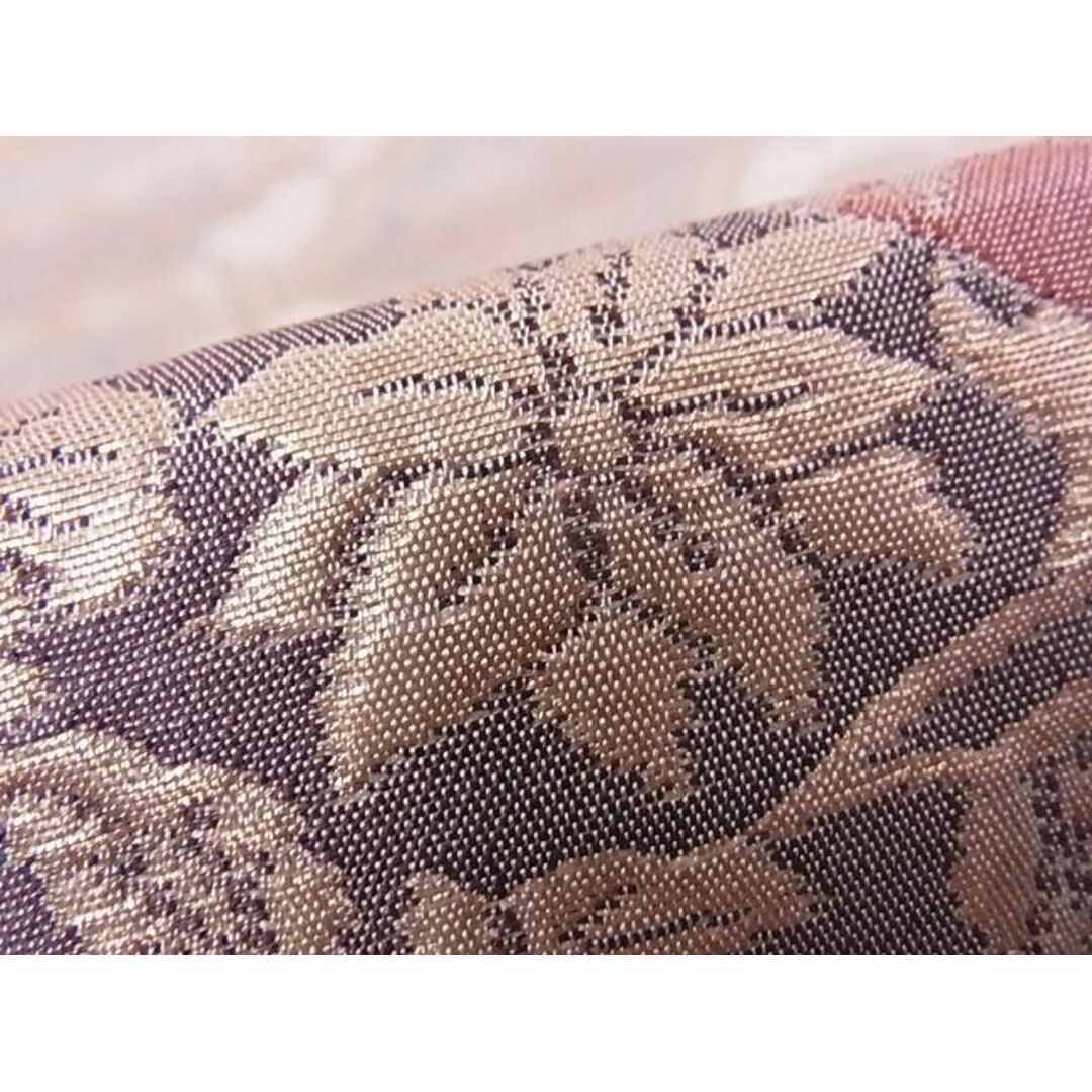 平和屋-こころ店■九寸名古屋帯 吉祥花唐草文 正絹 逸品 A-br5745