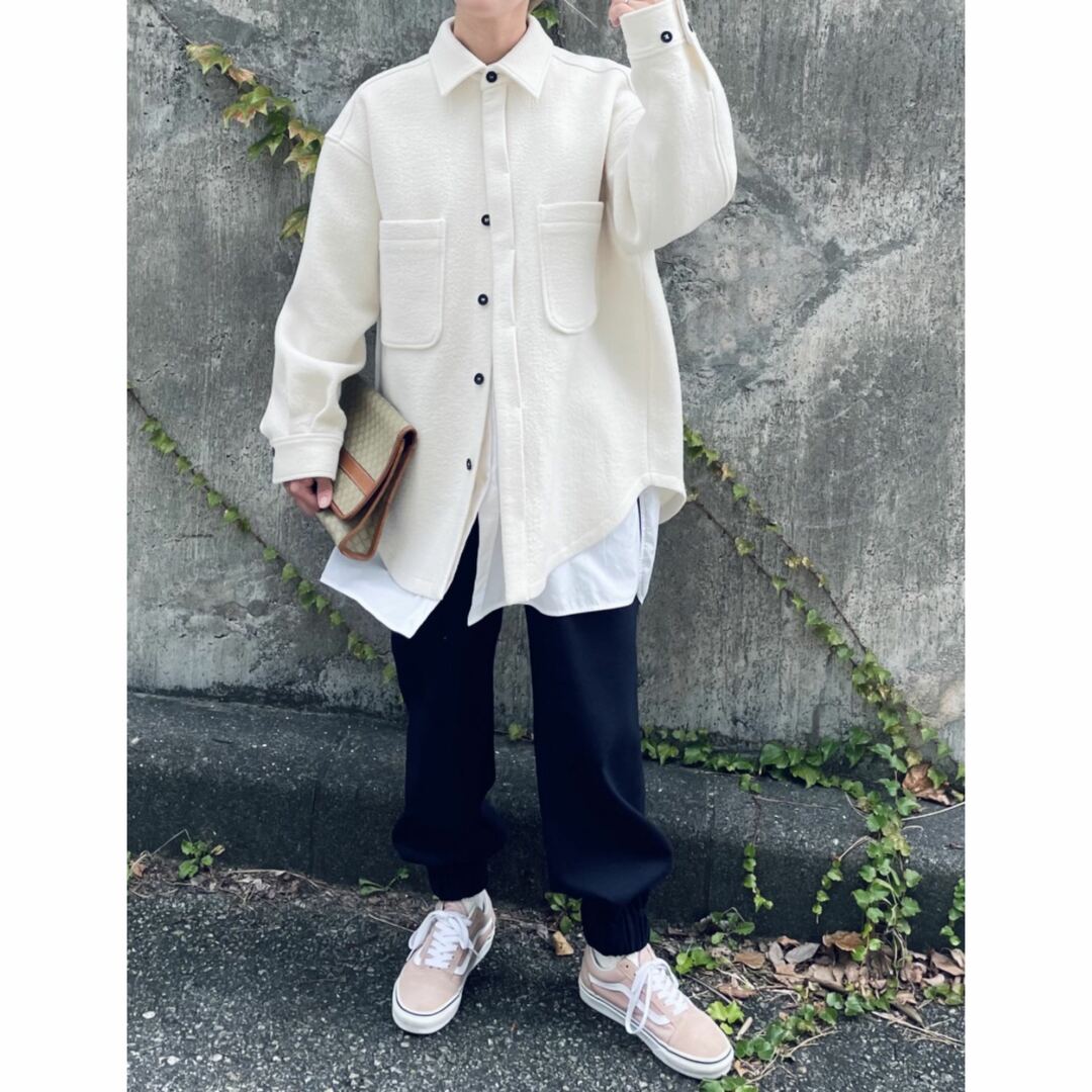 マノンフリップ　wool cpo jacket (off-white)