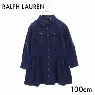 ラルフローレン(Ralph Lauren)のラルフローレン 長袖 ワンピース 100cm ネイビー ギャザー かわいい(ワンピース)