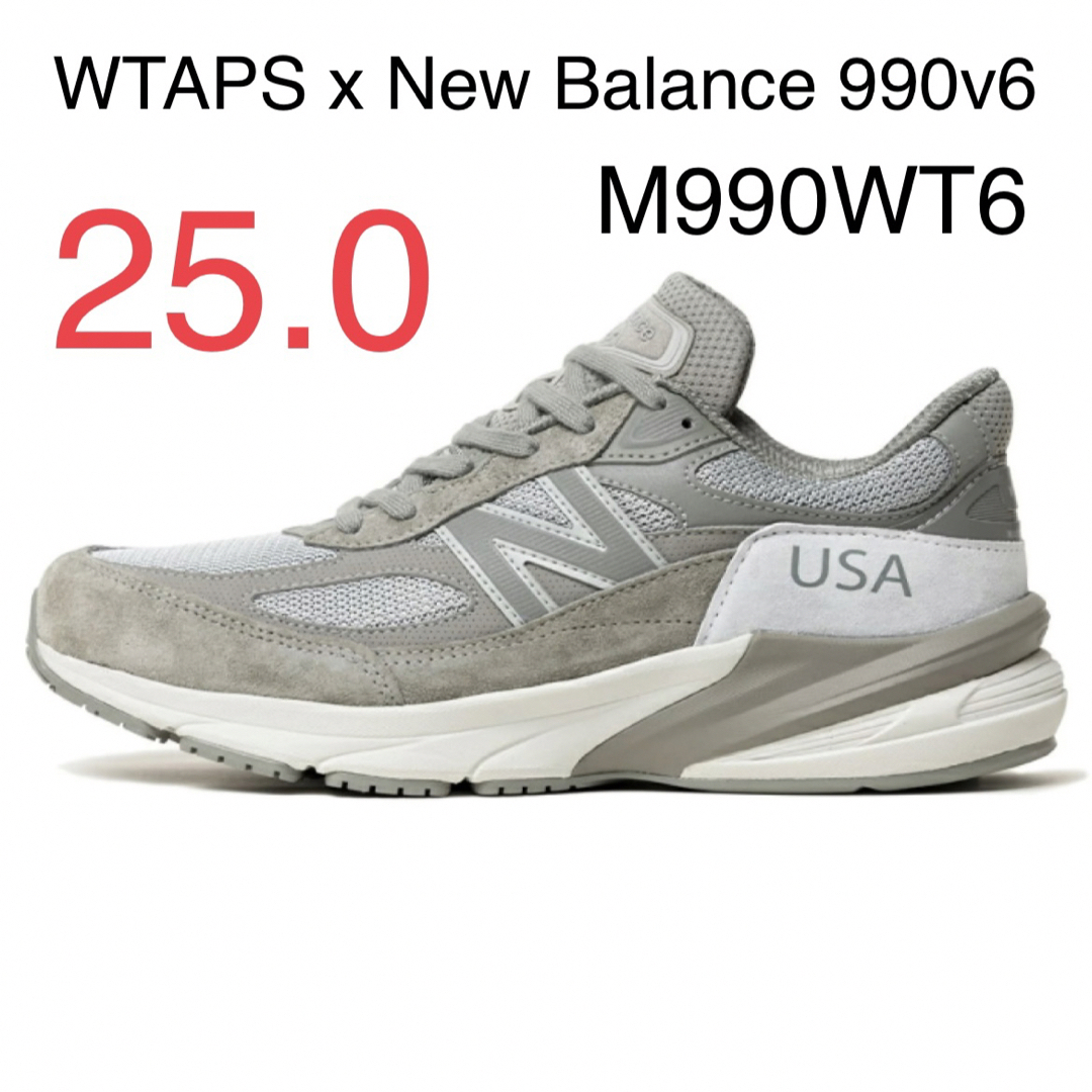 New Balance - WTAPS x New Balance 990v6 M990WT6 25cmの通販 New Balance - WTAPS x New Balance 990v6 M990WT6 25cmの通販