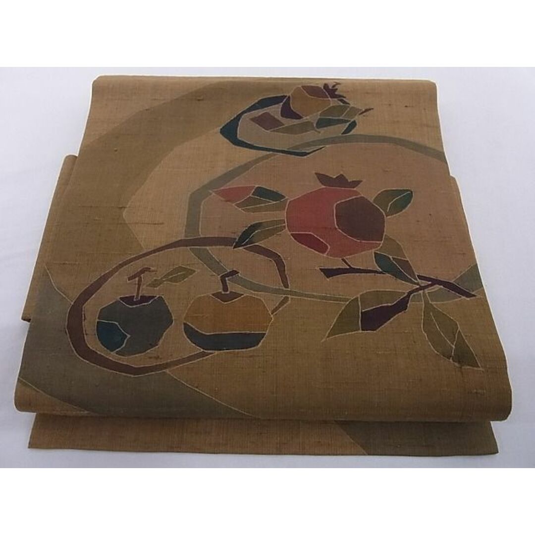 平和屋-こころ店■つけ帯 作家物 紬地 成物 正絹 逸品 A-az5852