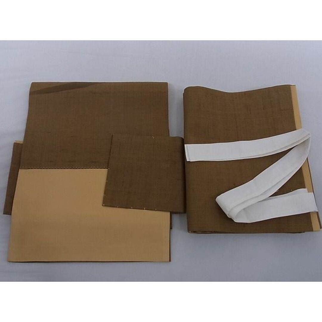 平和屋-こころ店■つけ帯 作家物 紬地 成物 正絹 逸品 A-az5852
