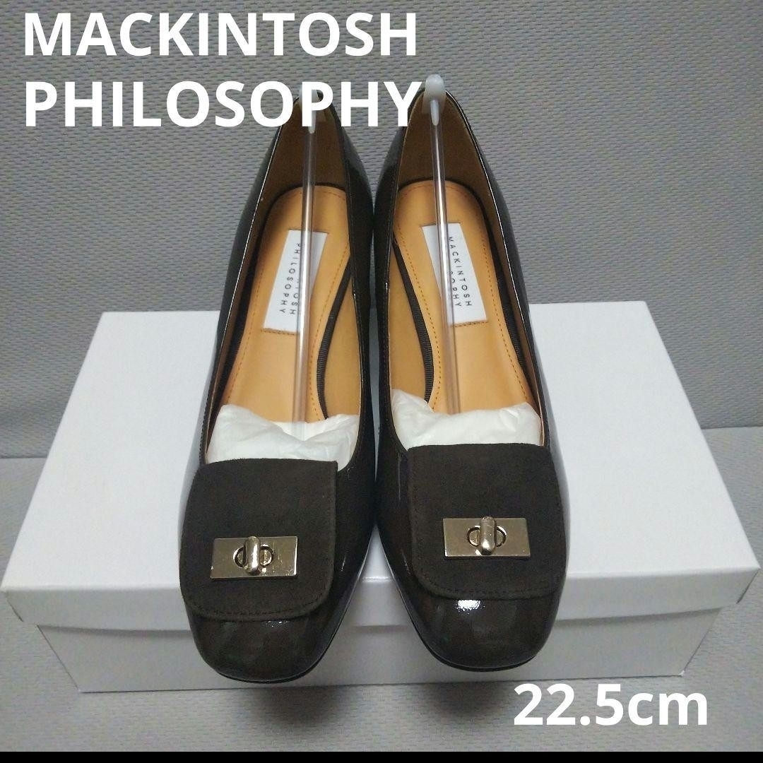 MACKINTOSH PHILOSOPHY(マッキントッシュフィロソフィー)の22990円☆マッキントッシュフィロソフィーラウンドスクエアトゥモチーフパンプス レディースの靴/シューズ(ハイヒール/パンプス)の商品写真