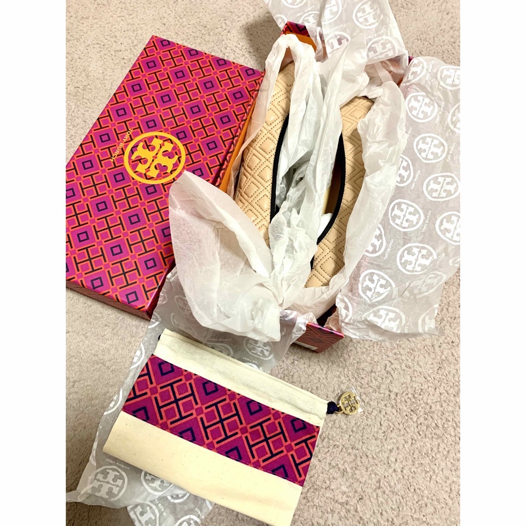 ★極美品 TORY BURCH トリーバーチ フラットパンプス キルト US6