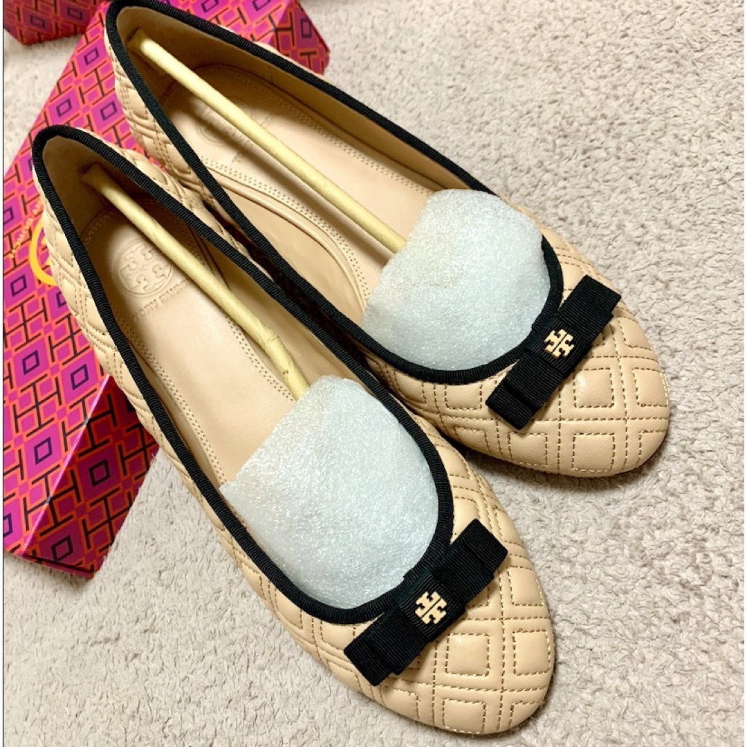 ★極美品 TORY BURCH トリーバーチ フラットパンプス キルト US6