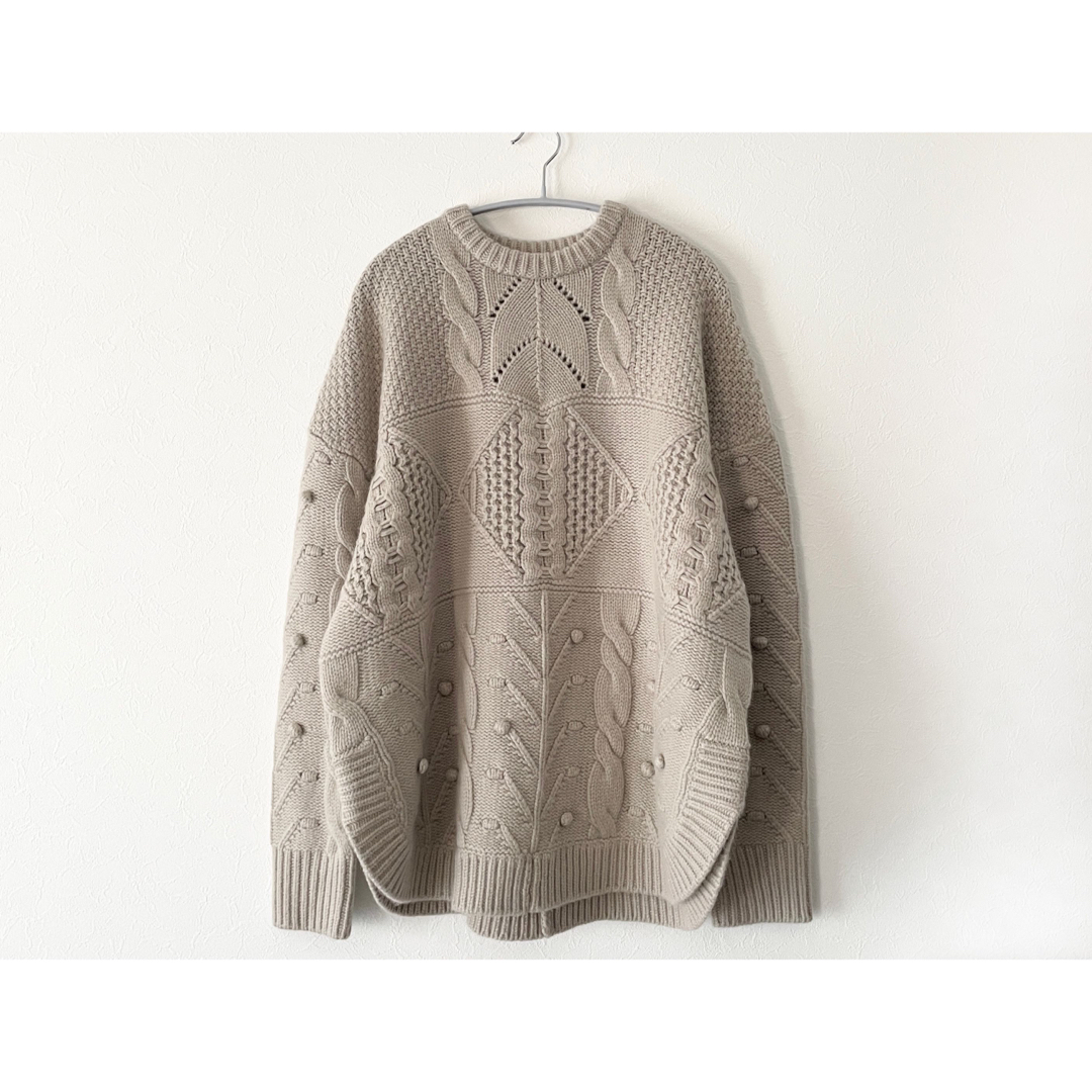 AEWEN MATOPH ウールブレンド オーバーサイズ ケーブルニット