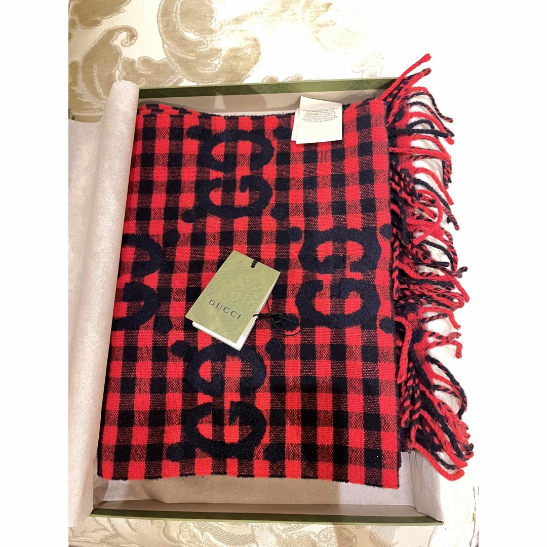 グッチ GG ウール ジャカード チェック柄 ユニセックス GUCCI グッチ GG ウール ジャカード チェック柄 ユニセックス GUCCI