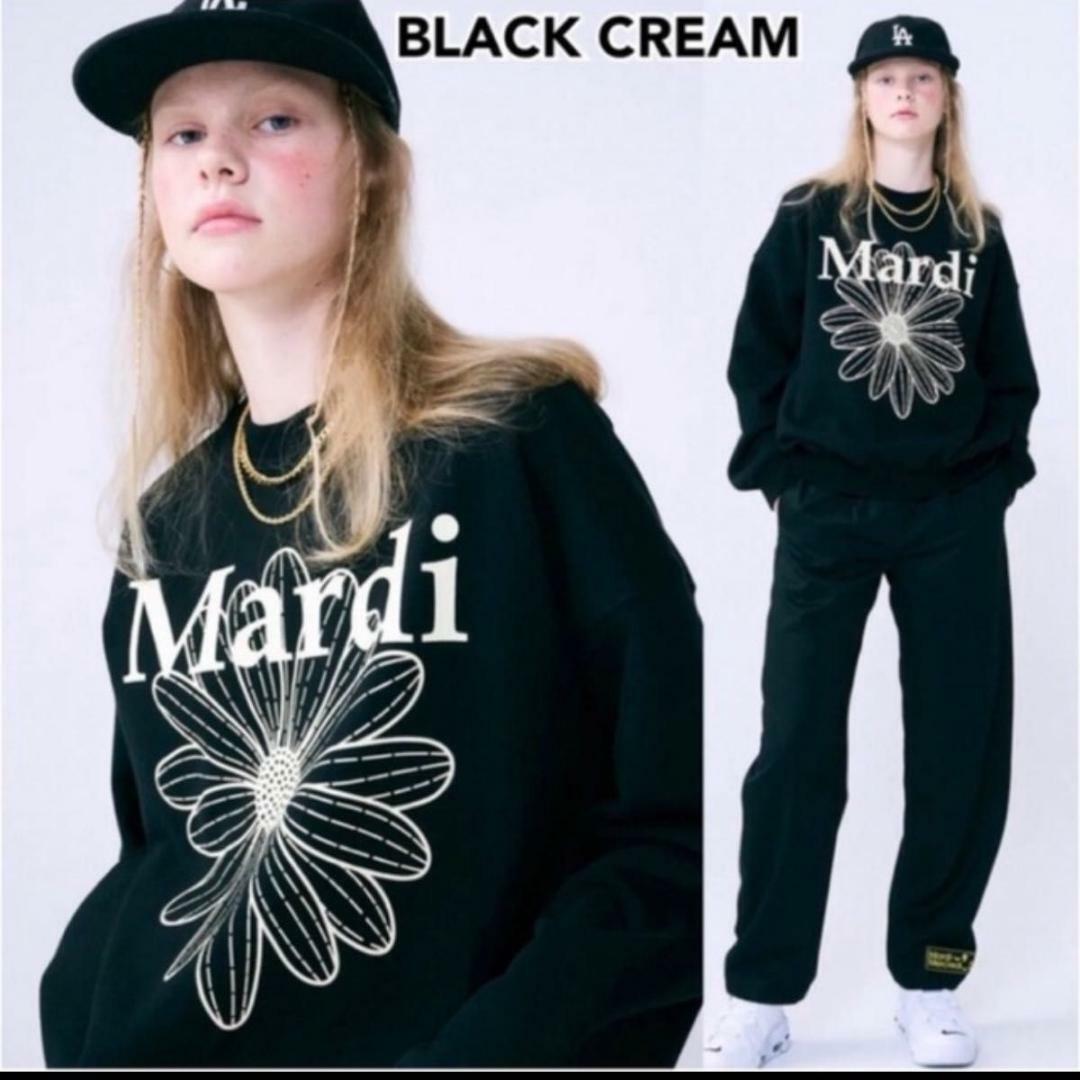 Mardi Mercredi スウェット BLACK CREAM トレーナー-