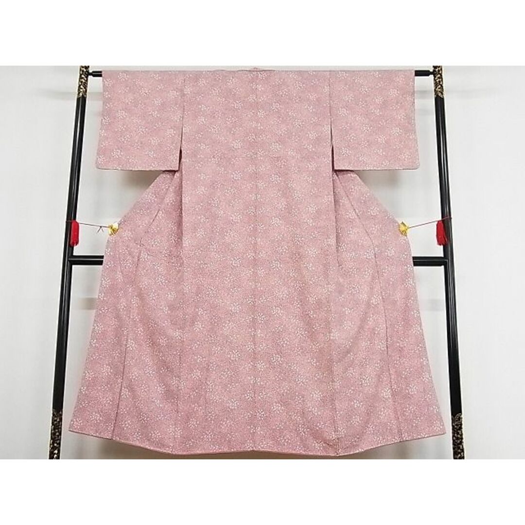 平和屋-こころ店■上質な小紋 花菱文 着丈162cm 裄丈64cm 正絹 逸品 B-ey5364