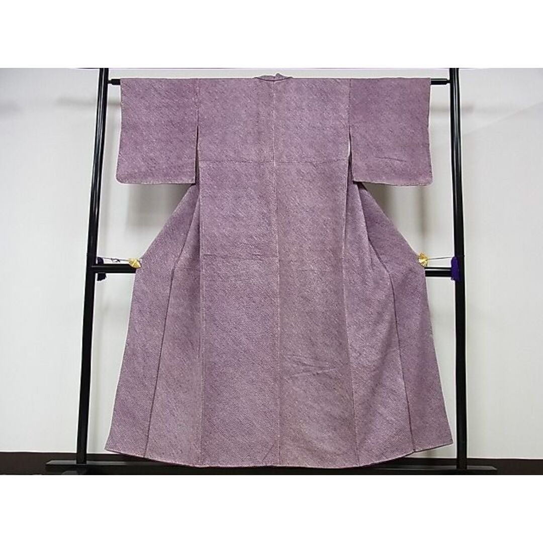 平和屋-こころ店■大変加工の良い総絞り小紋 着丈152.5cm 裄丈62cm 正絹 逸品 B-np8525