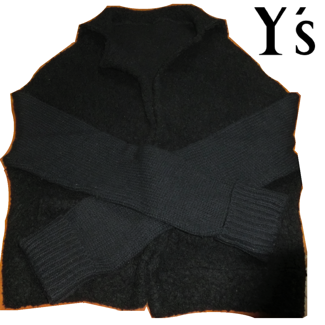Y's(ワイズ)のヨウジヤマモトY's ■ スナップボタンのニットカーディガン　黒　３ レディースのトップス(カーディガン)の商品写真