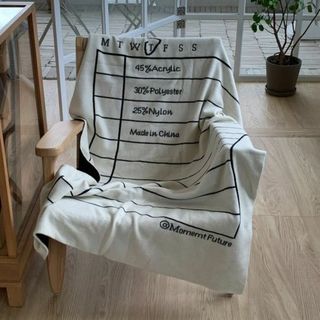 ザラホーム(ZARA HOME)のMoment Future 素材 チェックリスト 大判 ブランケット 毛布(毛布)