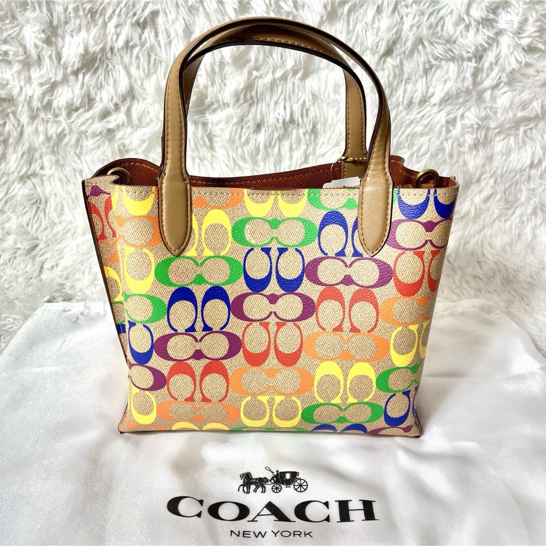 COACH コーチ ウィロウトート24レインボーシグネチャー CA102-