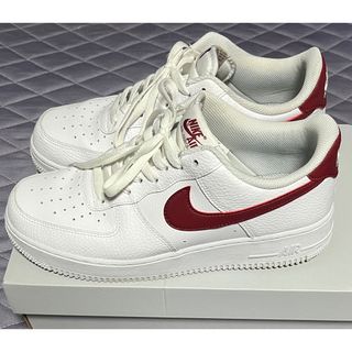 ナイキ(NIKE)のNIKE エアフォース1 ホワイト/レッド 27.5 AIRForce1 ナイキ(スニーカー)