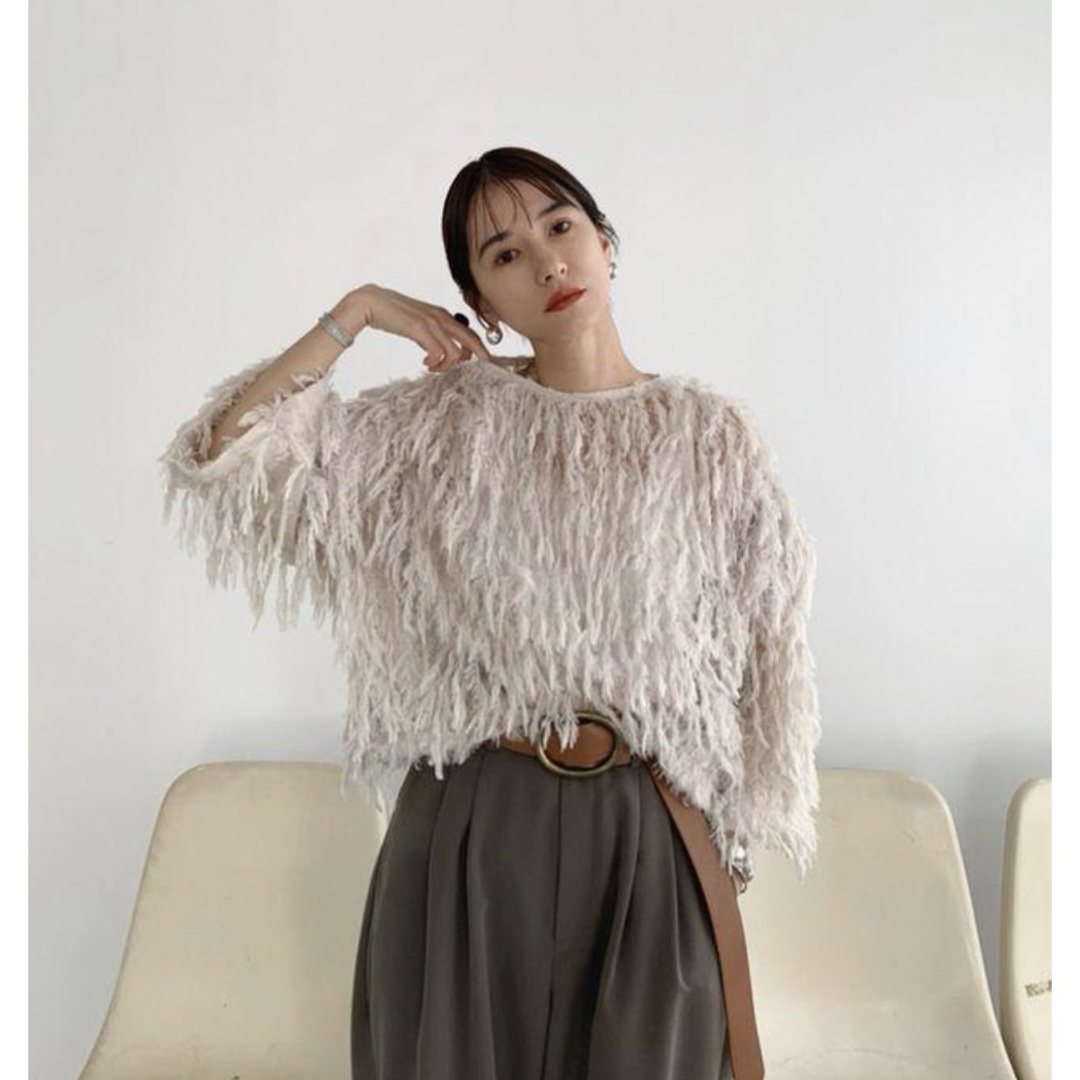 CLANE(クラネ)のCLANE FRINGE LACE TOPS 正規品 レディースのトップス(シャツ/ブラウス(長袖/七分))の商品写真