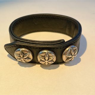 レザー ブレス ブレスレット CHROME HEARTS ブラウン 茶色 クロム