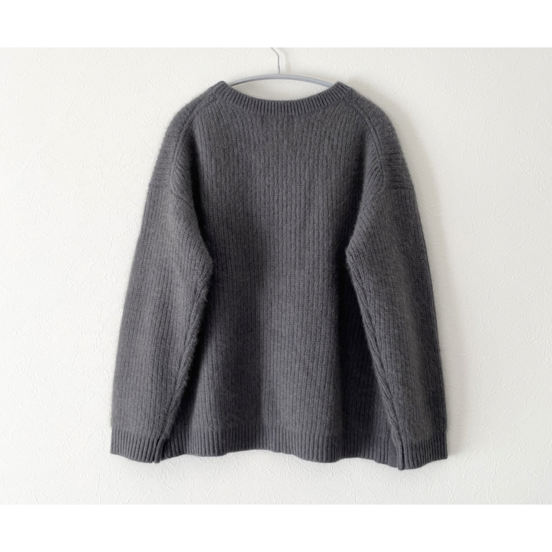NOBLE ノーブル ヤクラクーン カシミヤ畦編みニット プルオーバー セーター