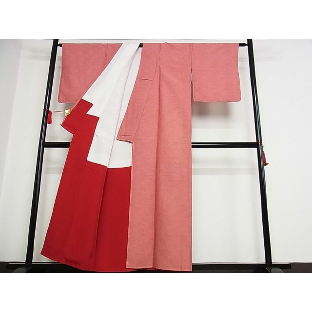 平和屋-こころ店■江戸小紋 寄せ小紋柄 家内安全 反端付き 着丈163cm 裄丈65.5cm 正絹 逸品 未使用 B-ag4088