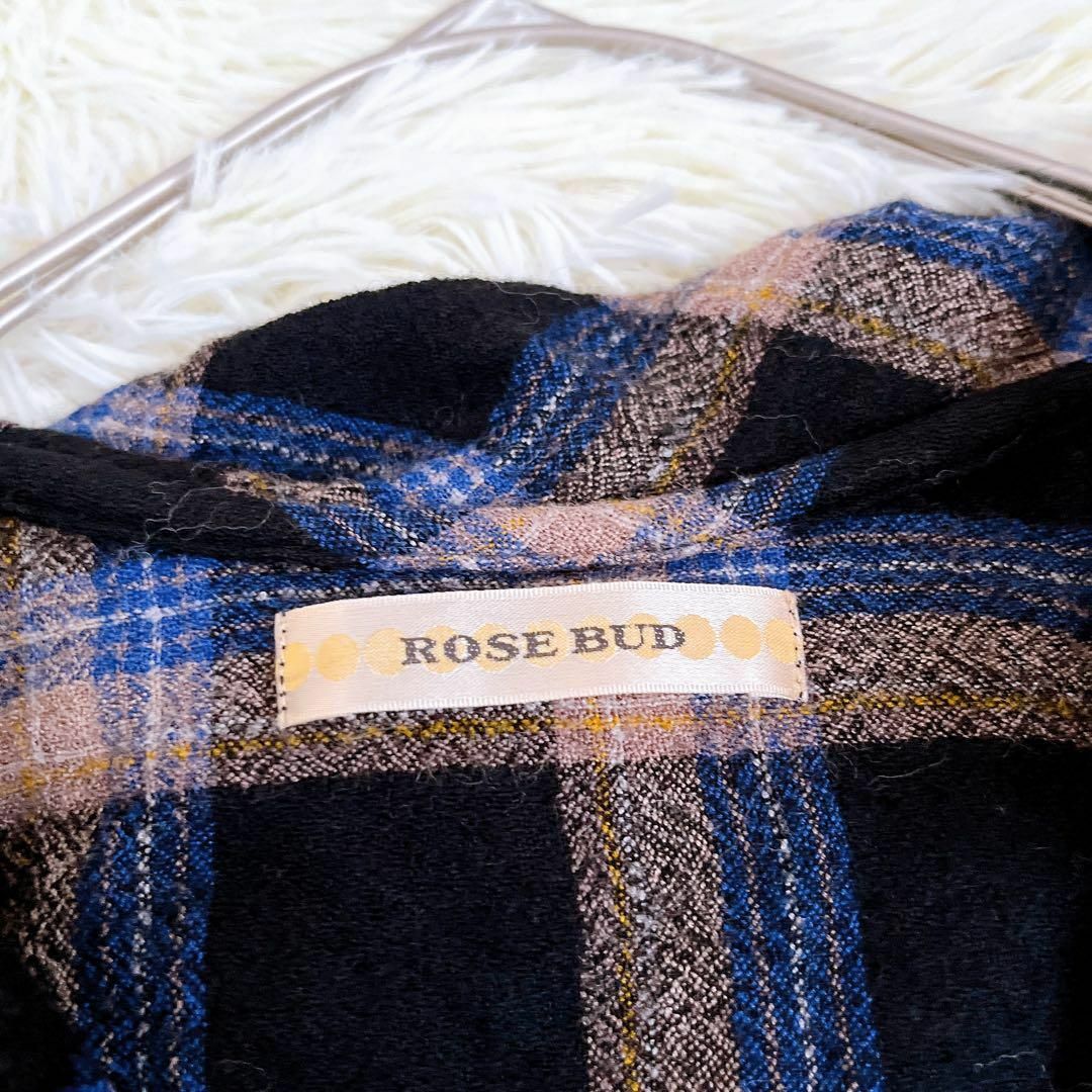 ROSE BUD(ローズバッド)の【ROSE BUD】ローズバッド（F）ロングカーディガン ワンピース チェック レディースのワンピース(ひざ丈ワンピース)の商品写真