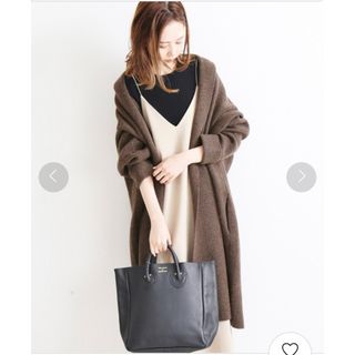 IENA ニットガウンコート 美品 ブラック