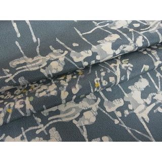 平和屋-こころ店□上質な小紋 枝花文 着丈162cm 裄丈65cm 正絹 逸品 A ...