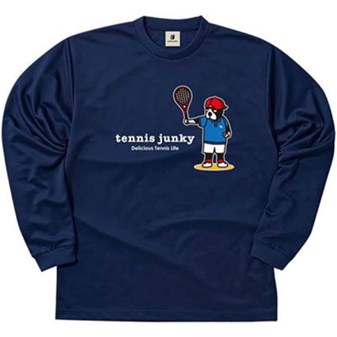 soccer junky(サッカージャンキー)のクラウディオ・パンディアーニ 長袖Tシャツ TJ17505ネイビー メンズM新品 スポーツ/アウトドアのテニス(ウェア)の商品写真