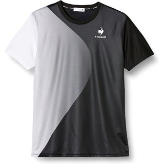 ルコックスポルティフ(le coq sportif)のルコックスポルティフ テニスウェア 半袖Ｔシャツ QTMUJA04黒メンズM新品(ウェア)