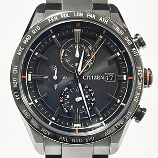 シチズン(CITIZEN)の美品 シチズン アテッサ アクトライン ブラックチタン AT8185-62E(腕時計(アナログ))