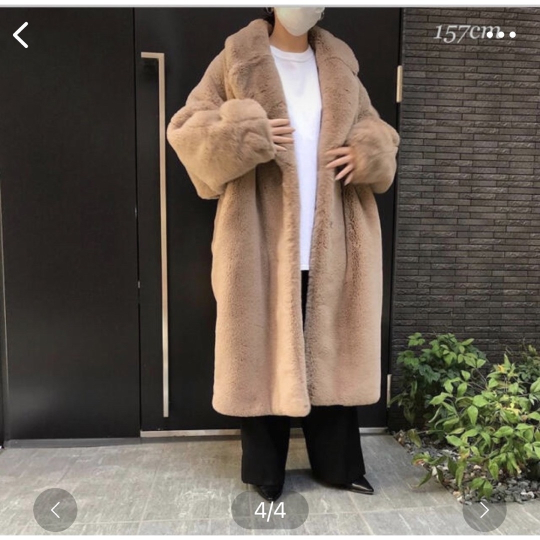 美品 THINK FUR エコファー コート ジャケット シンクファー