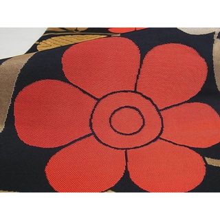 平和屋-こころ店□九寸開き名古屋帯 花唐草文 金糸 正絹 逸品 A-pf5334 ...