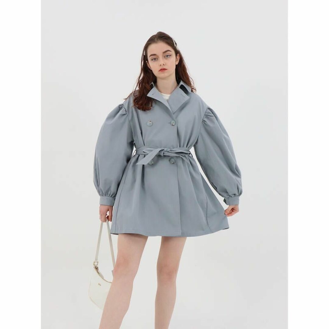 エピヌ arm volume mini trench coat ice blue | フリマアプリ ラクマ