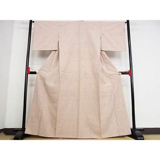 平和屋-こころ店■上質な紬　色紙重ね文　黒地　着丈164cm　裄丈64cm　正絹　逸品　未使用　B-ey5313