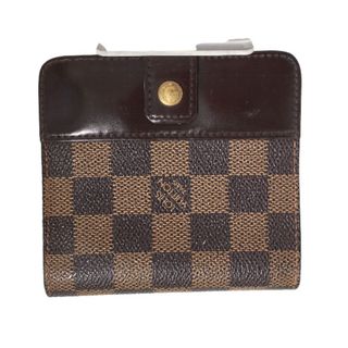 ルイヴィトン(LOUIS VUITTON)のルイヴィトン N61668 二つ折り財布 ブラウン  LOUIS VUITTON コンパクト・ジップ ダミエ(財布)