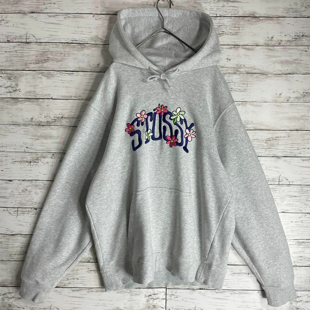 即完売 STUSSY ステューシー チャンピオン パーカー パイル生地ロゴ