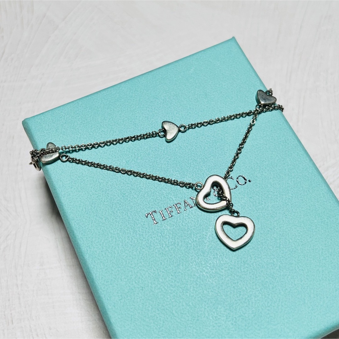 Tiffany & Co. - Tiffany オープンハート ラリアット ネックレス