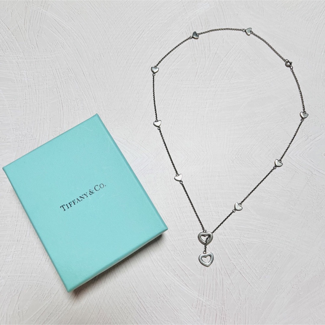 Tiffany & Co. - Tiffany オープンハート ラリアット ネックレス
