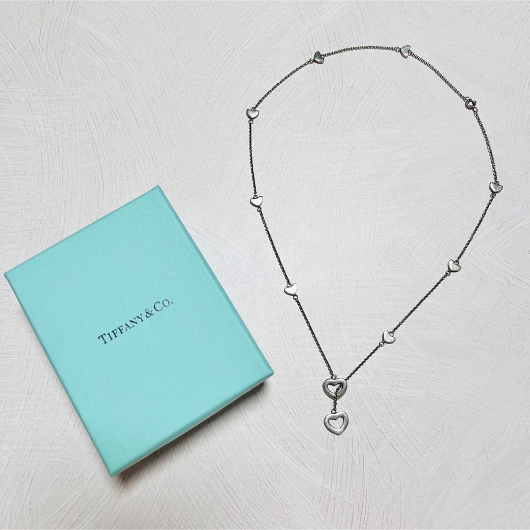 Tiffany オープンハート ラリアット ネックレス シルバー925-