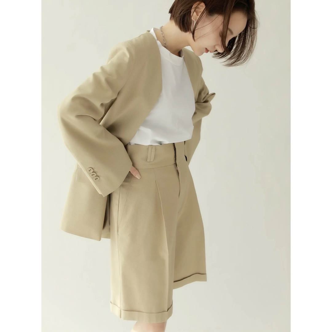 louren】flare sleeve nocollar jacketの通販 by yuka3113's shop｜ラクマ