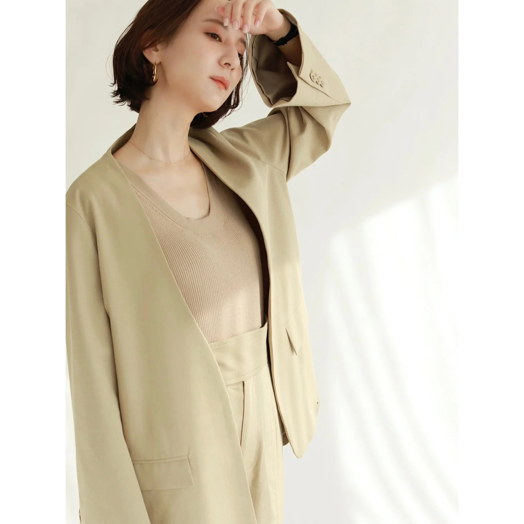 louren】flare sleeve nocollar jacketの通販 by yuka3113's shop｜ラクマ