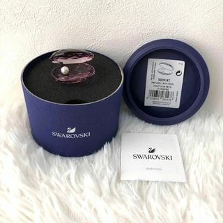 SWAROVSKI シェル パール 貝 真珠 パープル×ホワイト 置物 紫 貝殻