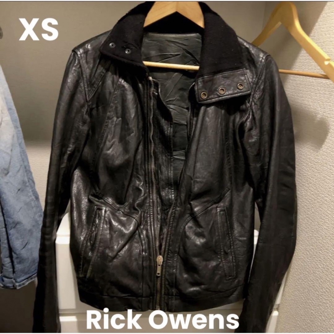 Rick Owens(リックオウエンス)のタイムセール‼️【Rick Owens 】レザージャケット メンズのジャケット/アウター(ライダースジャケット)の商品写真