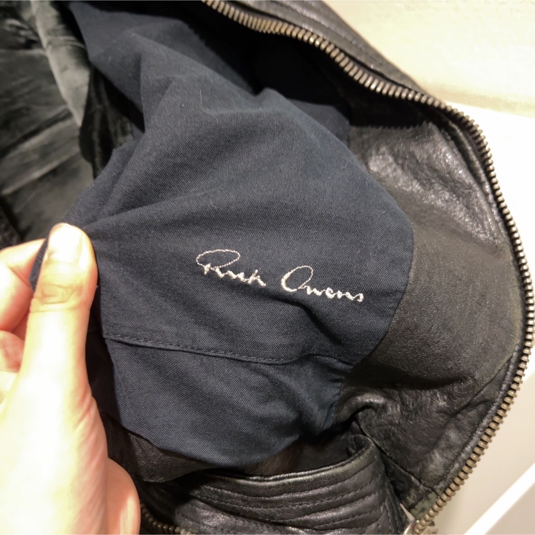 Rick Owens(リックオウエンス)のタイムセール‼️【Rick Owens 】レザージャケット メンズのジャケット/アウター(ライダースジャケット)の商品写真