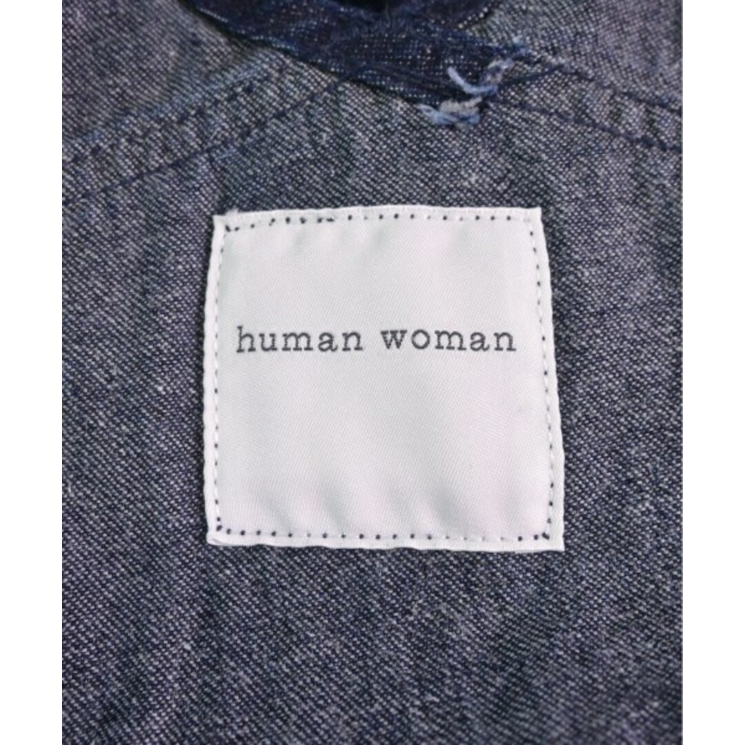HUMAN WOMAN オールインワン/サロペット M インディゴ(デニム) 【古着】【中古】