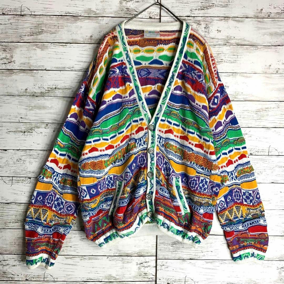 【幻の1点モノ】coogi クージー 立体 編込み 3D カーディガン 即完売