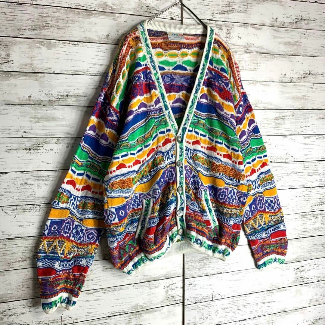 【幻の1点モノ】coogi クージー 立体 編込み 3Dカーディガン 即完売 2