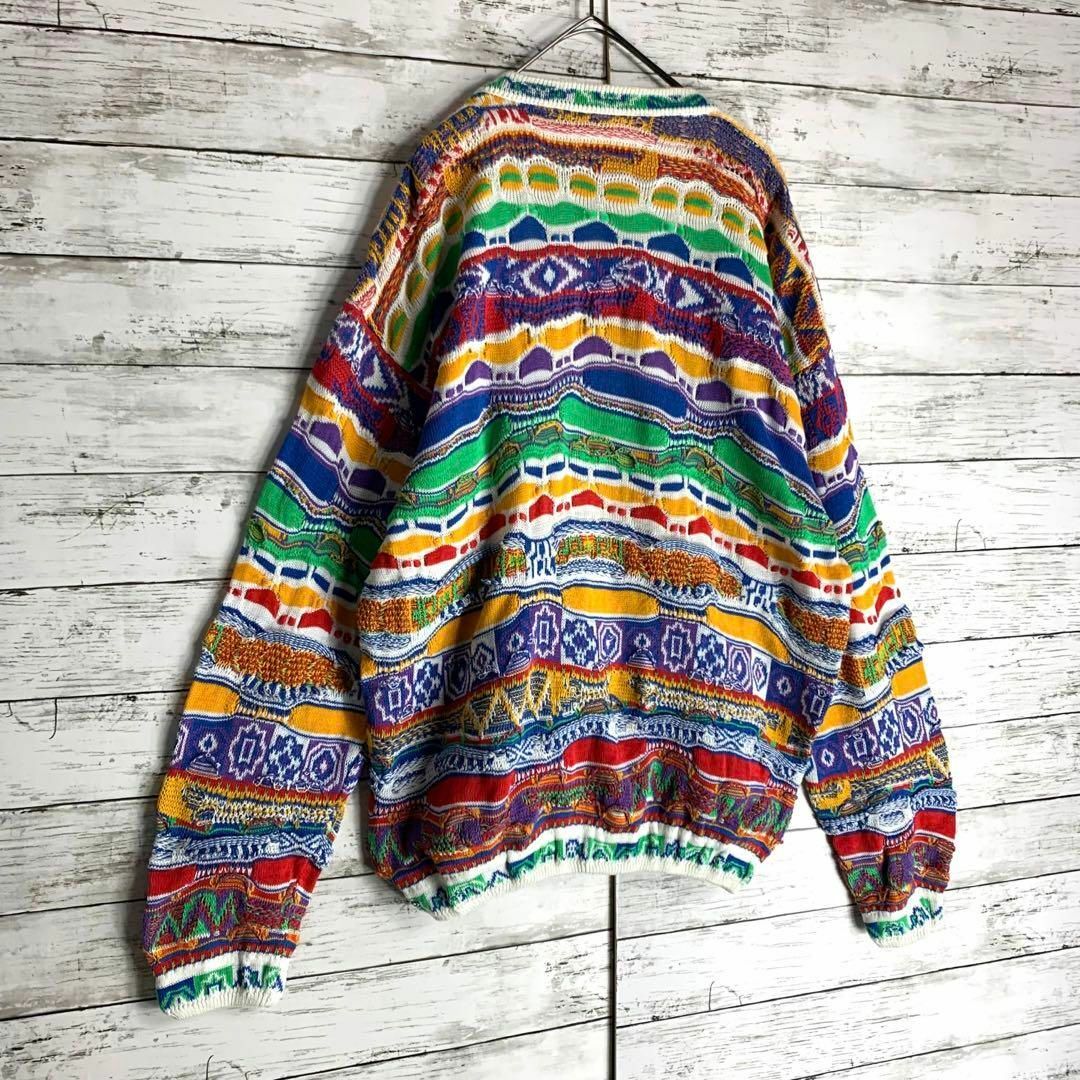 【幻の1点モノ】coogi クージー 立体 編込み 3Dカーディガン 即完売 5