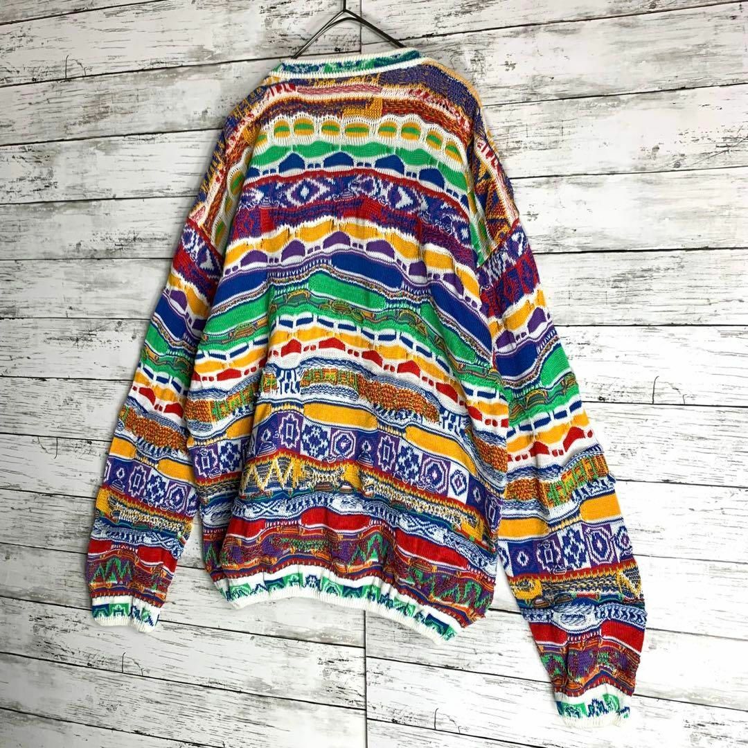 【幻の1点モノ】coogi クージー 立体 編込み 3Dカーディガン 即完売